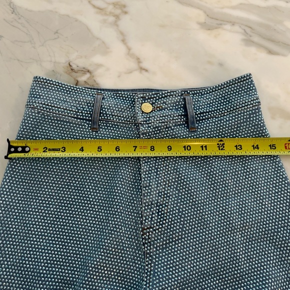 CULT GAIA ZELMA BLUE HOTAFIX CRYSTAL DENIM SIZE US 26 NWOTS! - Picture 8 of 17